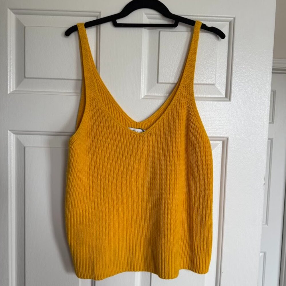 Express X Lady Gang Yellow Knit Tank - Size L
